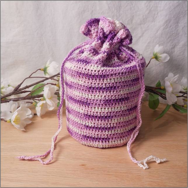 Crochet Drawstring Pouch Tutorial